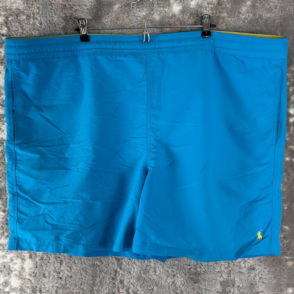 Polo Ralph Lauren Size 2XB Big Pony Logo Swim Trunks Blue Shorts Men